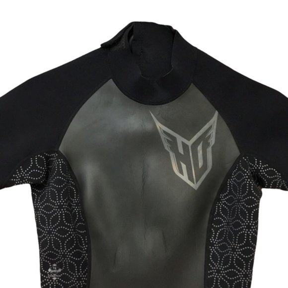 HO Sports Women's Shorty Wetsuit Black/Gray Floral Size 7/8 - Picture 3 of 9